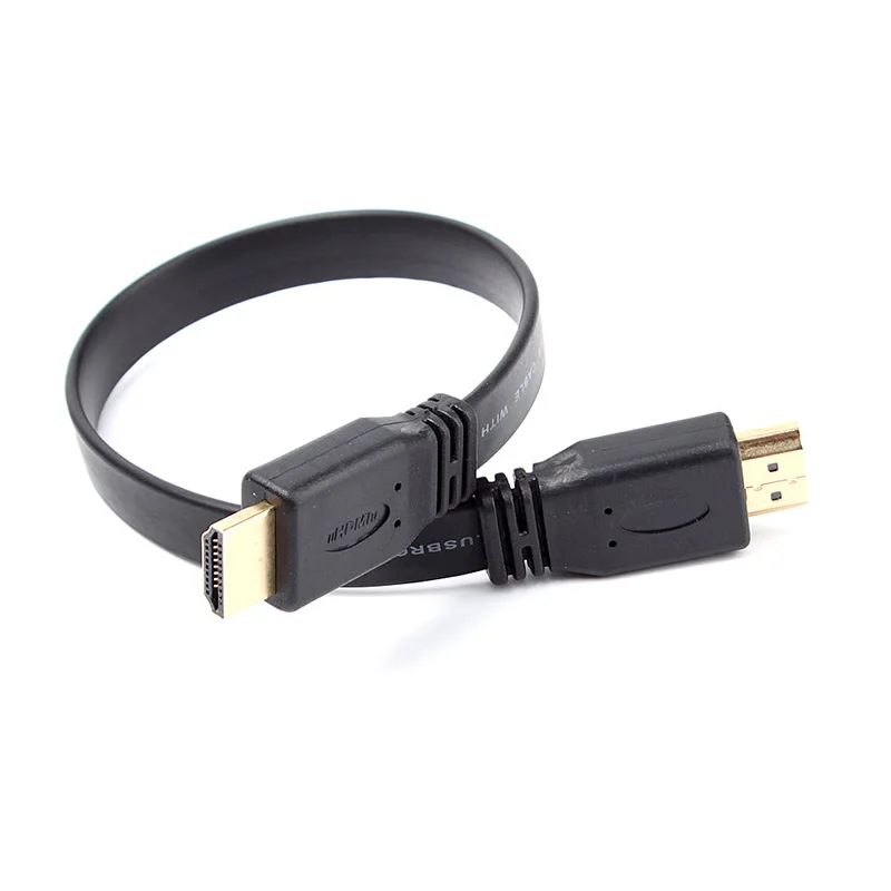 Плоский HDMI мужчинами конвертер адаптер короткий кабель HDMI Ethernet 30 см #73784