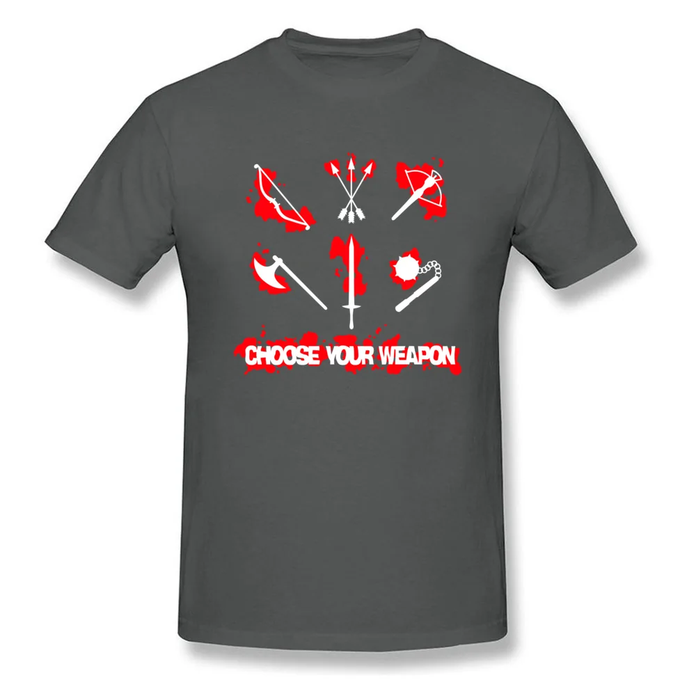 Plain Choose your Weapon Short Sleeve Top T-shirts Summer Fall Round Collar 100% Cotton Tops T Shirt for Men T-shirts Casual Choose your Weapon carbon