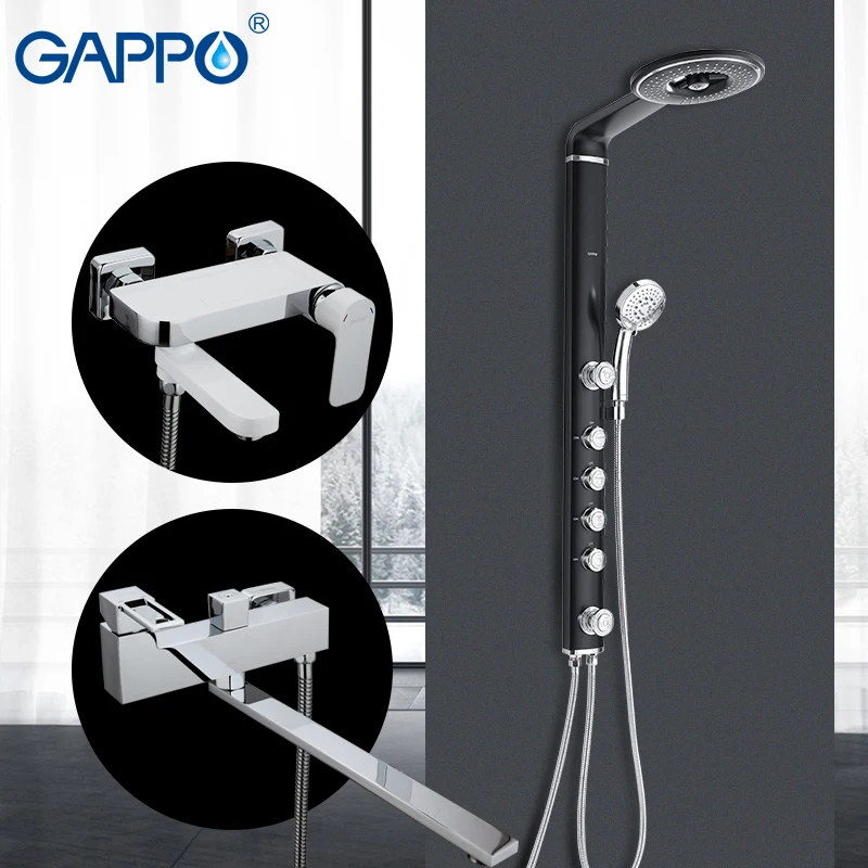 

GAPPO shower faucet waterfall faucet mixer bathroom tap mixer bath rainfall wall mounted shower faucet tap