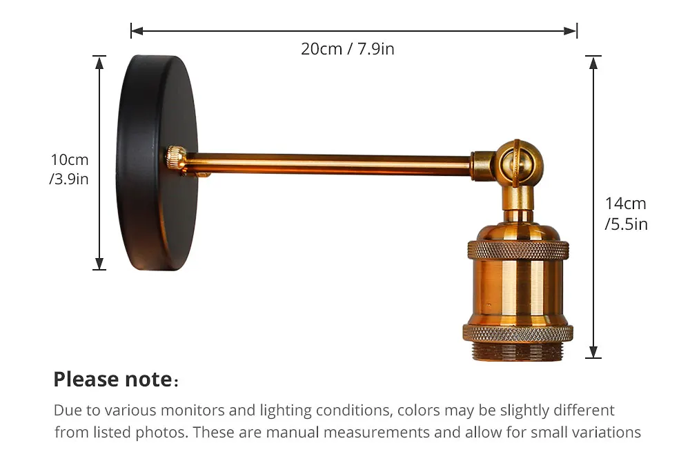 Настенный светильник Промышленный винтажный настенный светильник Лофт ретро светильник латунный настенный светильник s Крытый спальня ванная комната балкон бар светильник
