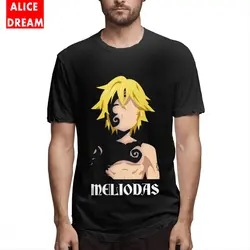 Семь смертных грехов футболка Meliodas футболка для Мужская модная уличная одежда футболка натуральный хлопок большой размер футболка