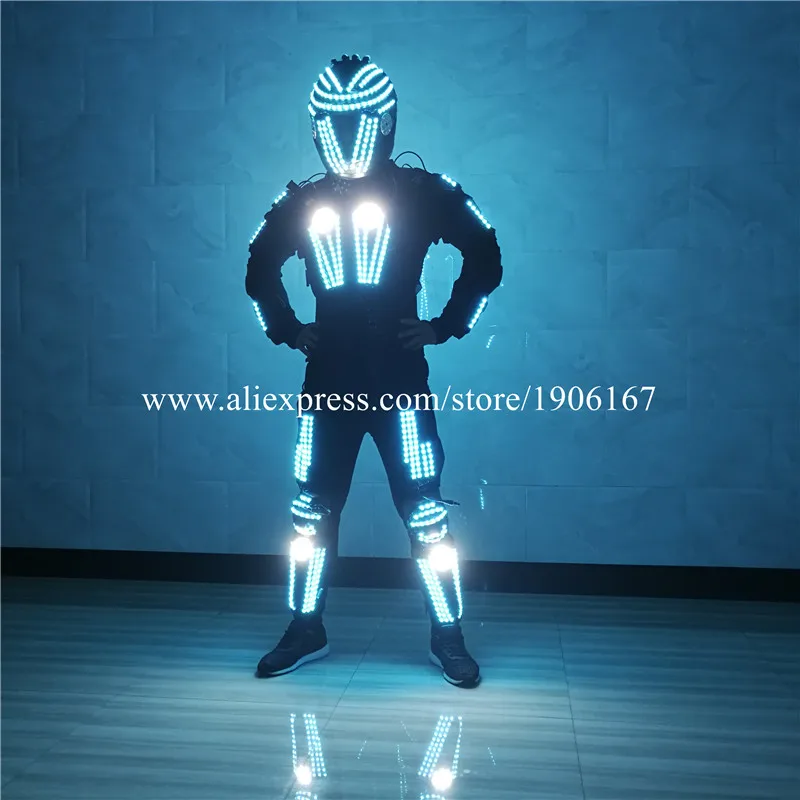 Светодиодный RGB свет мигает костюмы для танцоров светодиодный световой растет робот костюм для вечерние производительность электронная музыкального фестиваля DJ шоу