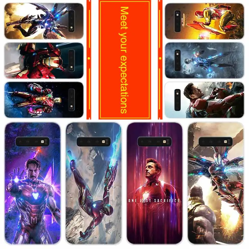 Телефон для samsung Galaxy S10 E S9 S8 Plus S7 s6 Edge s10 plus s5 Note 10 9 8 чехол Marvel iron man