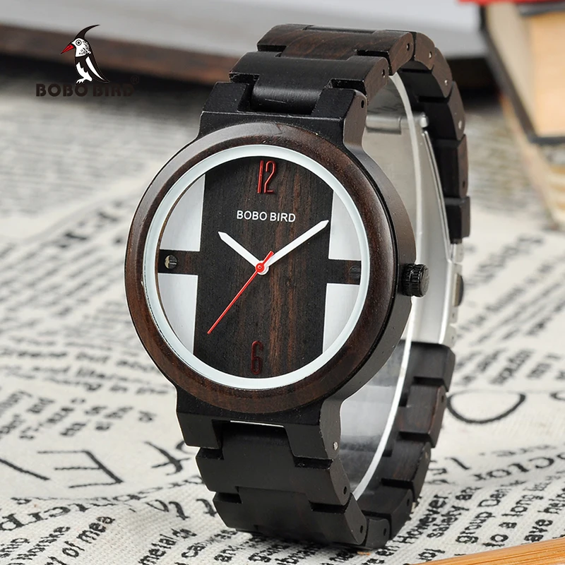 Relogio BOBO BIRD Wood Watch Men Quartz Wristwatches New Design Timepieces For Men and Women Wooden Clock Gift C-Q19