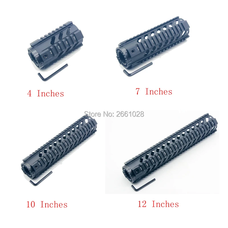 ", 7", 1", 12", 1" дюймовый свободный поплавок Picatinny Quad Rail system Handguard. 223/5. 56 Охотничьи аксессуары черный/коричневый