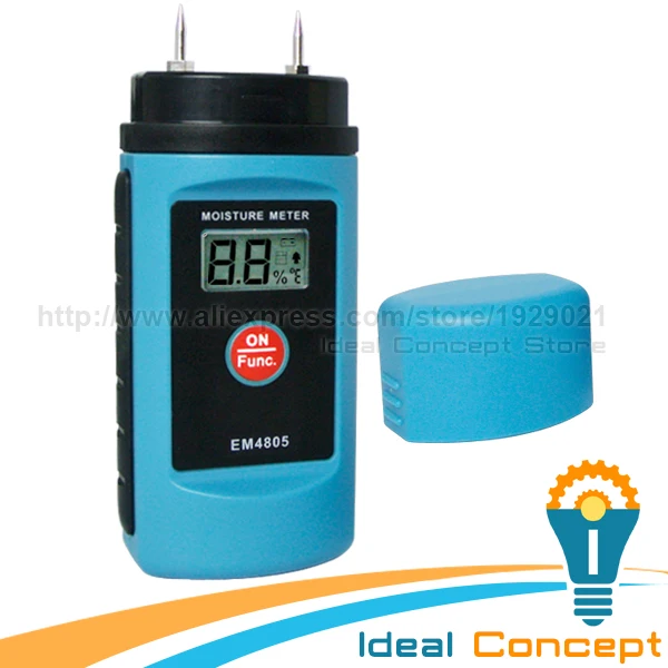 

Handheld Moisture Meter 6~60% Range Wood Sawn Timber Concrete Mortar Mini Tester