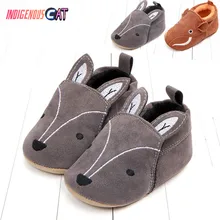 2019 Toddler Newborn Baby Girl Boy Soft Sole Cute Crib Shoes Slipper First Walker Anti-slip Sneaker Baby Shoes Fox Baby Shoes winter autumn baby warm shoes kid boys girls fox head lace cotton cloth first walker anti slip soft sole toddler sneaker