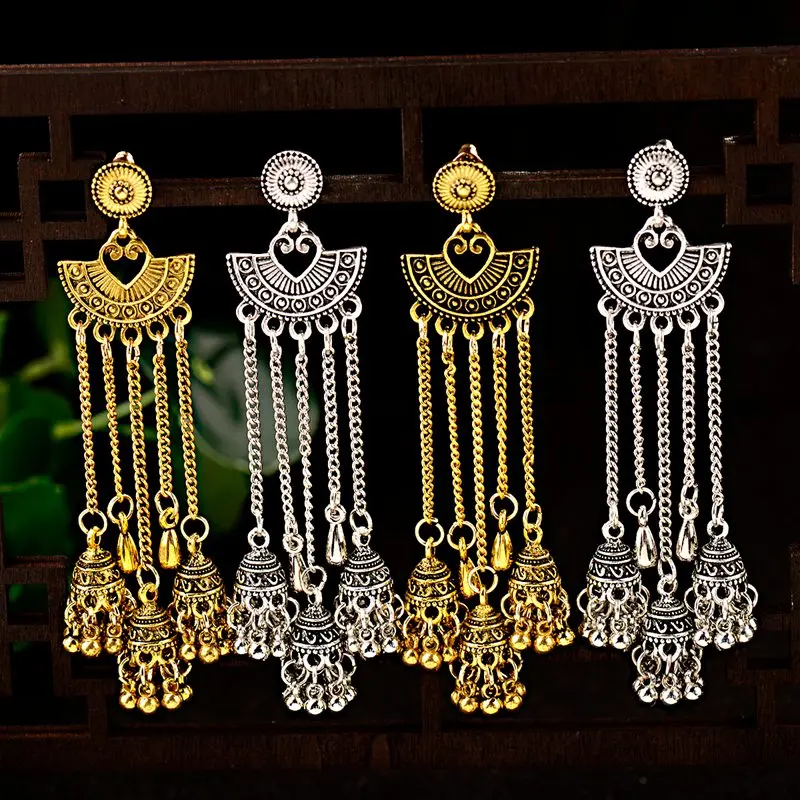Египетские Винтажные серьги Jhumka индийские турецкие ювелирные изделия для женщин
