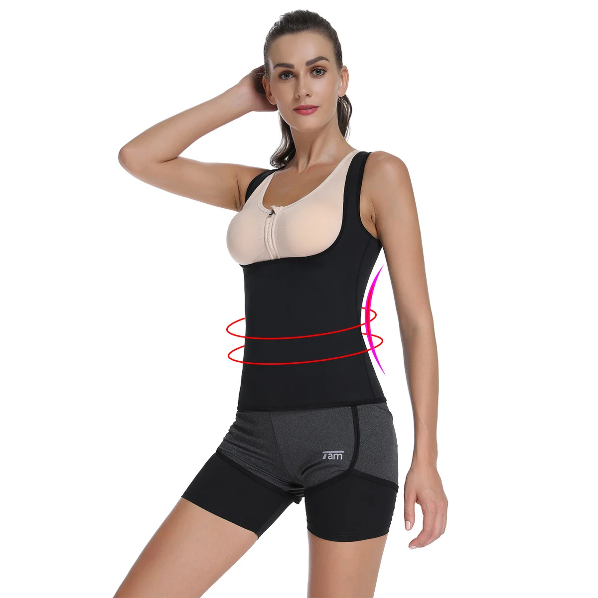 Neoprene Women Shapewear Long Torso Waist Trainer Tops Vest Sauna Suit