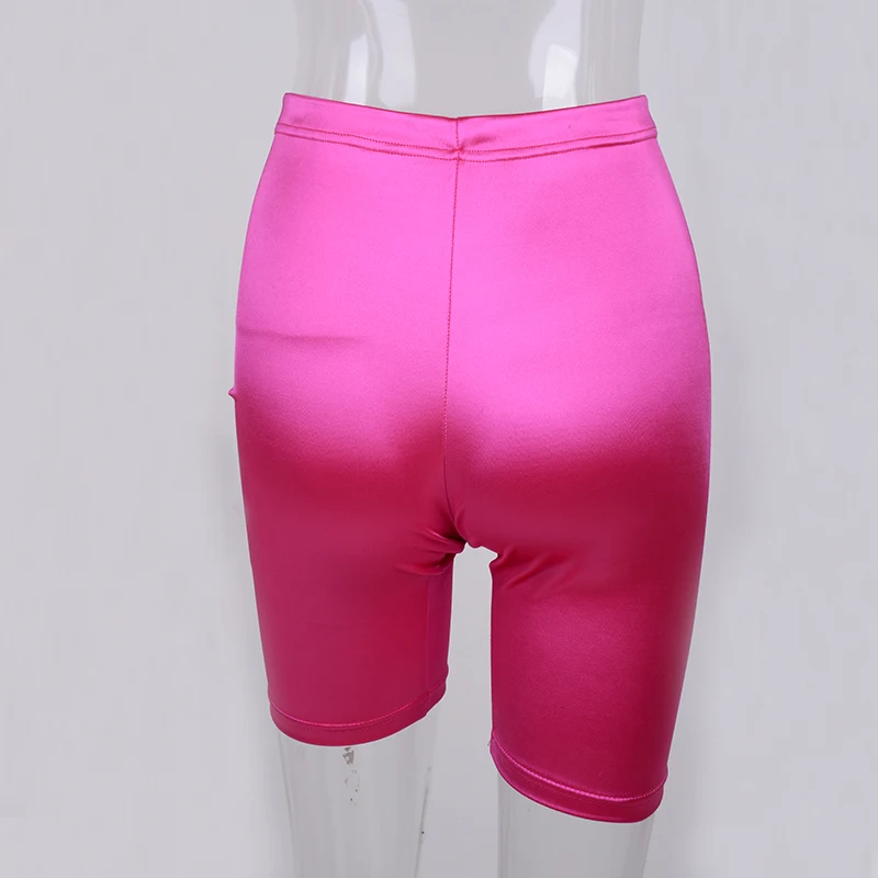 womens pink biker shorts