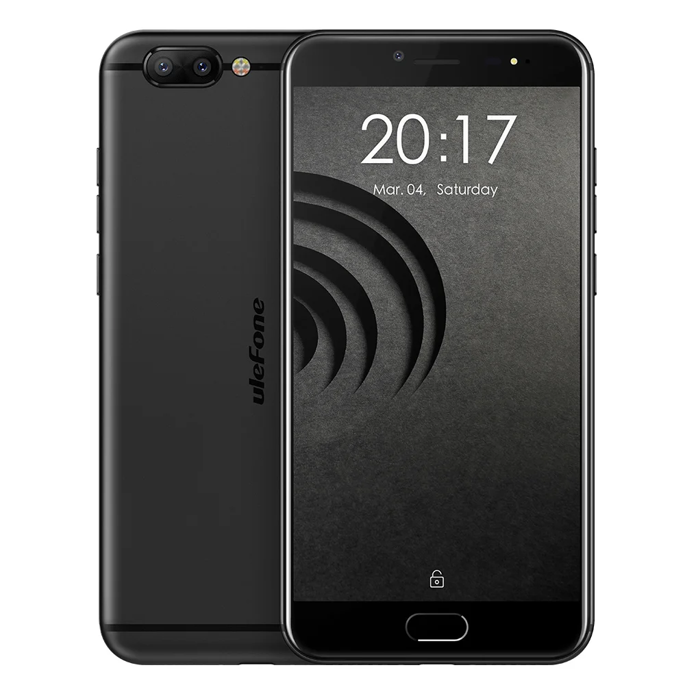 Ulefone Gemini Pro 4G смартфон 5.5 дюймов FHD MTK6797 Deca Core android 7.1 4 ГБ+ 64 ГБ Сканер отпечатков пальцев двойная камера 13MP - Цвет: Черный