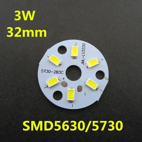 10 шт. 3 Вт 5730 SMD ламповая панель 32 мм Высокая яркость Светодиодная алюминиевая Базовая пластина