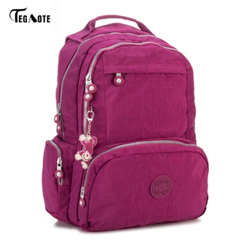 

TEGAOTE 2017 Men Nylon Backpack College Student School Backpack Bags for Teenagers Vintage Mochila Casual Rucksack Travel Bag