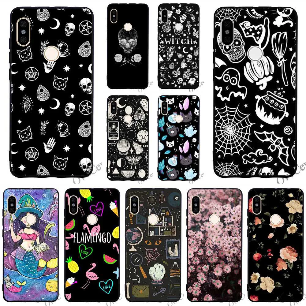 

Colorful Halloween Witch Pattern Phone Cover for Xiaomi Redmi Note 6 Case 5 Pro 4A 5 Plus 5A Prime 4X 6A Cases