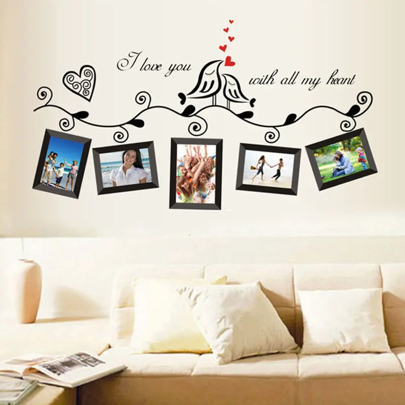 Photo Picture Frame Family Tree Bird Removable Quotes Wall Decal Photo Picture Frame Family Tree Bird