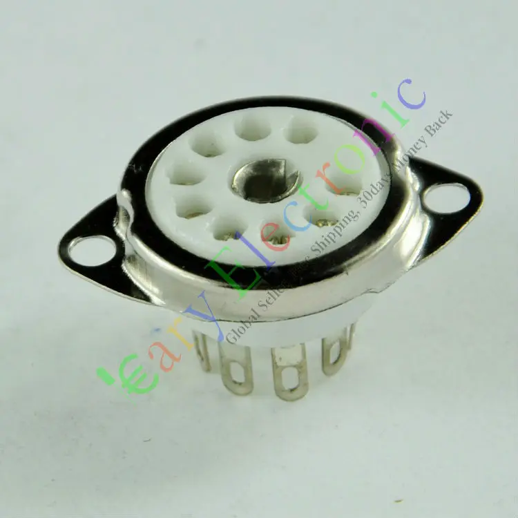 

Wholesale and retail 4pc 9pin Ceramic vacuum tube socket top mount valve For 12AX7 12AU7 ECC82 ECC83 free shipping