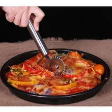 Double Roller Pizza Knife Cutter Stainless Steel Pastry Pasta Dough Crimper Round Hob Lace Wheel Knife Kitchen Tools Double Roller Pizza Knife Cutter Stainless Steel Pastry Pasta Dough Crimper Round Hob Lace Wheel Knife Kitchen Tools