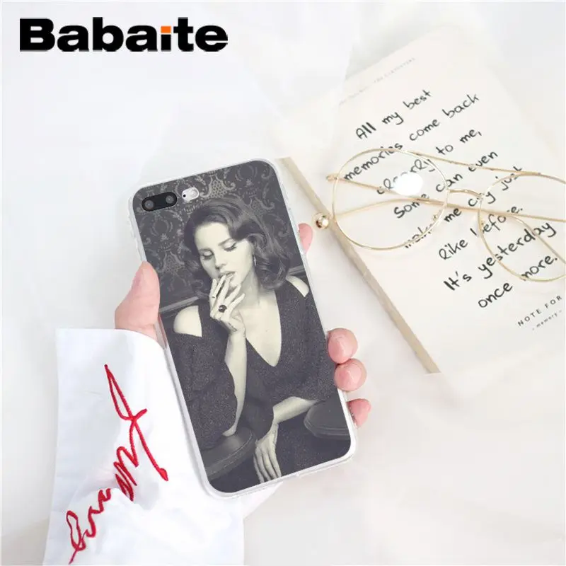 Babaite Lana Del Rey TPU Мягкий силиконовый чехол для телефона iPhone X XS MAX 6 6S 7 7plus 8 8Plus 5 5S XR 10 Чехол