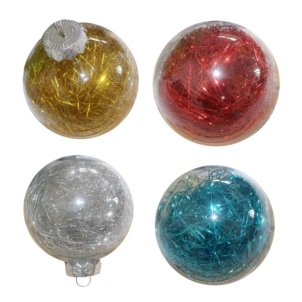 

2018 New Style Transparent Christmas Ball PS Plastic Christmas Decorations Christmas Tree Pendant