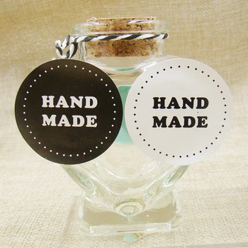 

Wholesale 500pcs Black & White Handmade seal stickers mixed ,Round Gift Seal Label Sticker For Party Favor Gift Bag Candy Box