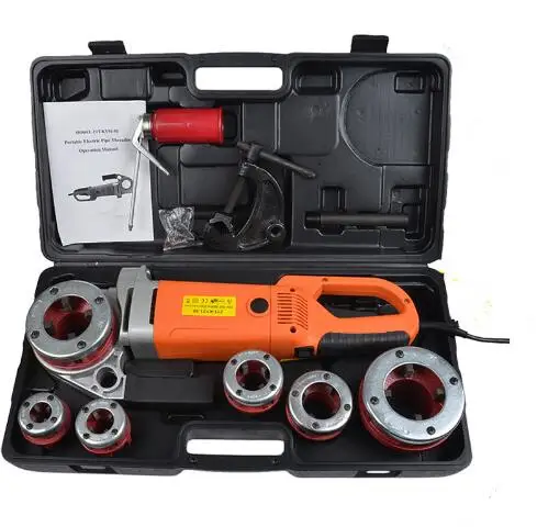 

Portable Electric Pipe Threader With 6 Dies Threading Machine Handheld portable