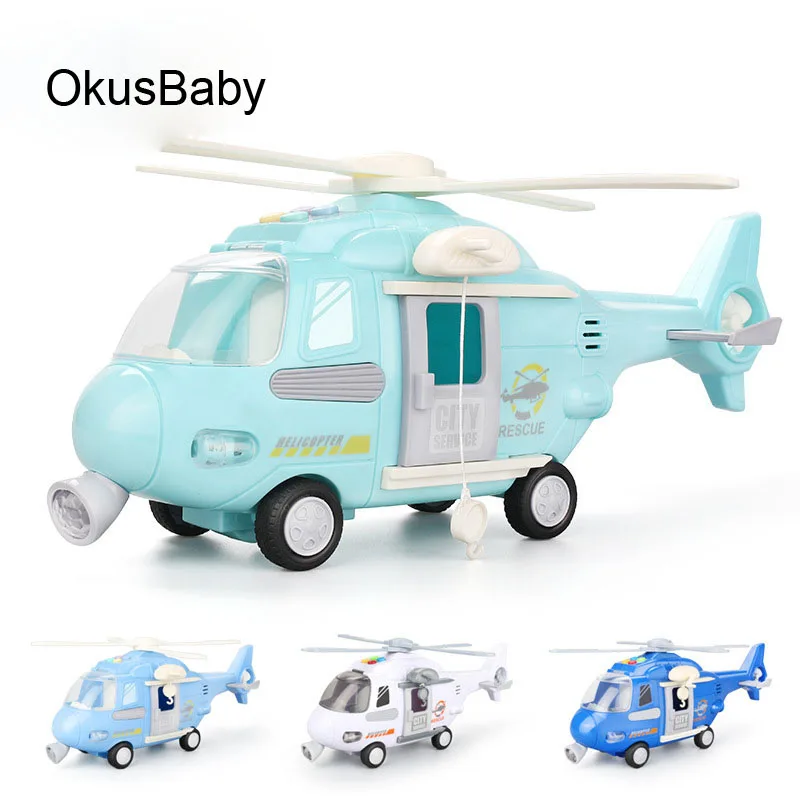 

Baby Music Story Simulation Helicopter Inertia Children's Toy Aircraft Storage With Open Driver Room Fire Rescue Music Toy Car