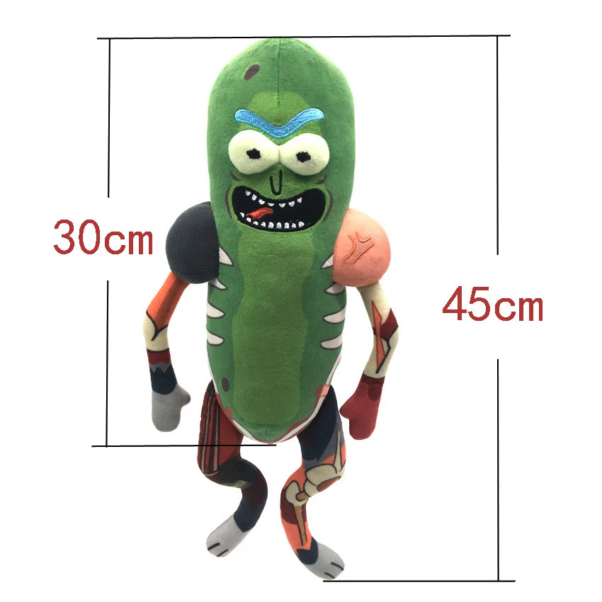 

2019 New 45cm Rick And Morty Cute Pickle Rick Plush Stuffed Toy AA