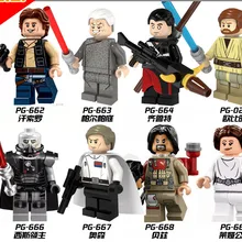 80 шт. PG8024 Star Wars Han Solo Palpatine Qilu special Obi-Wan Sith Lord Orson Baez Princess Leia Gift детские игрушки