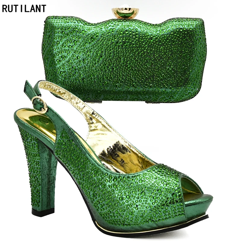 Negro Y A Tinto Las Bolsa Conjunto Juego Con Nueva De Llegada La Zapatos Ventas verde Alta En Rhinestone vino oro Mujeres plata Nigeriano Decorado Bolso Calidad aqR40Haw