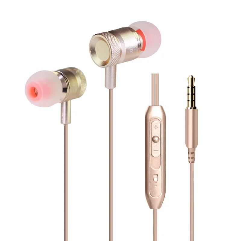 

1x 3.5mm All Metal Music Handsfree Phone Earphones Stereo Piston Mic in-Ear Earbuds for Xiaomi Samsung Computer Mp3