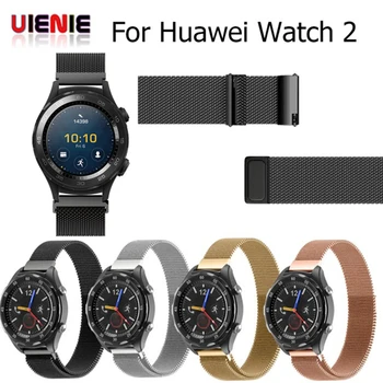 

20mm Width for Huawei 2 Watch sport strap Magetic Closure Milanese Band Stainless Steel Metal SmartWatch Band wristband bracelet