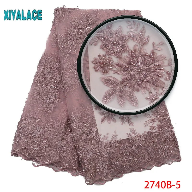 

Bridal Lace Fabric High Quality African Handmade Beads 3d Embroidery Tulle Lace Fabric For Nigerian Afarican Lace Fabric 2740b