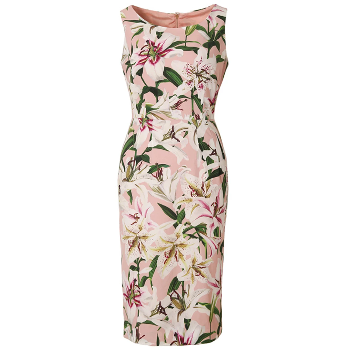 

Red RoosaRosee Women Runway Flower Print Sleeveless Sexy Back Split Pencil Dress Summer Elegant Party Holiday Dresses Vestidos