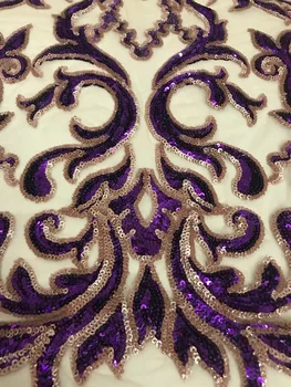 

5 Yards/lot glitter style French Tulle Net sat-7807 fancy african glued glitter lace fabric For Wedding Dress