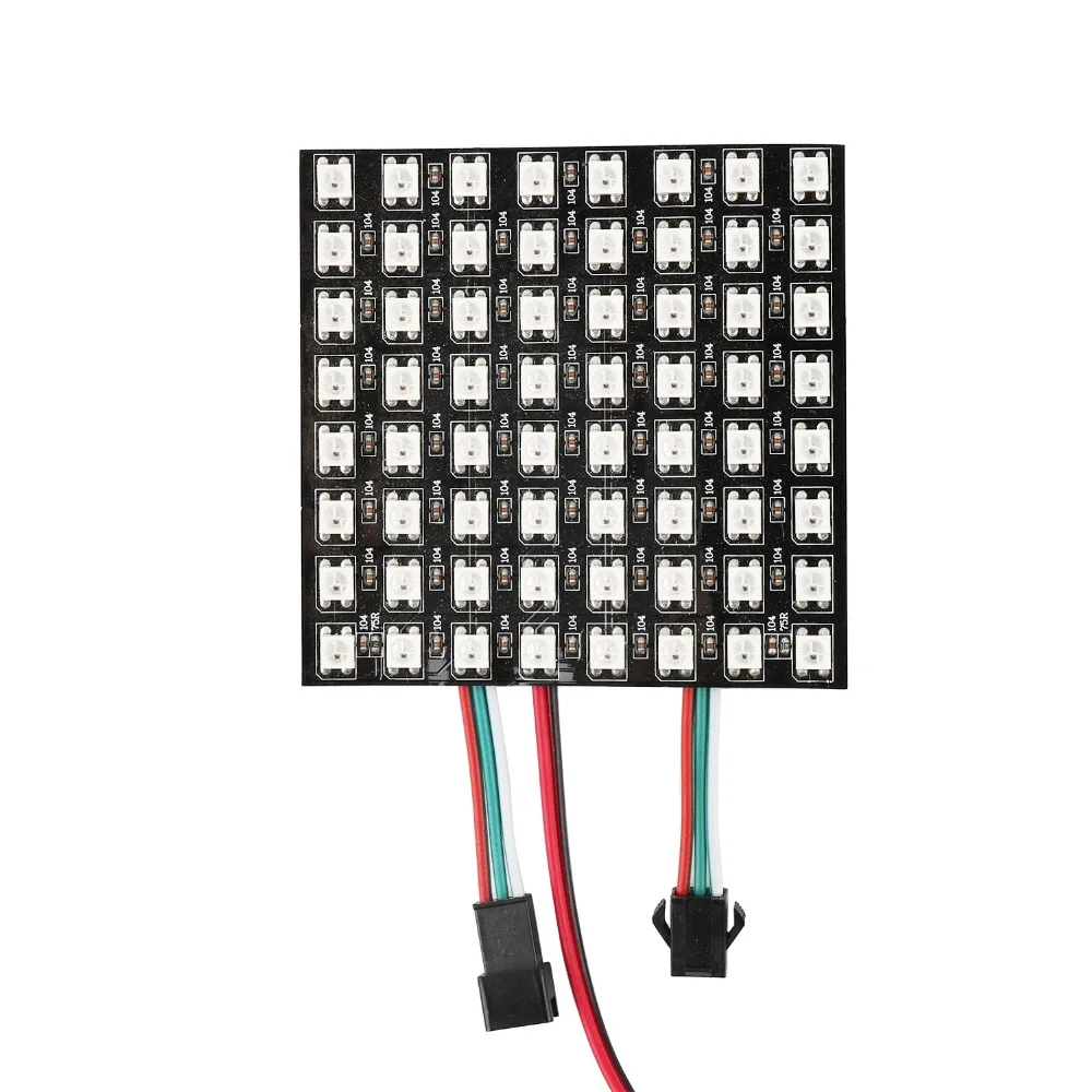 WS2812 светодиодный экран WS2812B 5050 RGB SMD 8*8 16*16 8*32 пикселей Цифровая Гибкая точечная матрица индивидуально Адресуемая JQ