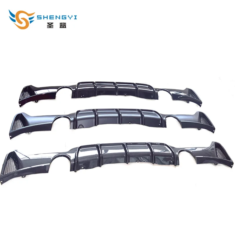 

three styles 4 series car bumper double out diffuser glossy/matte black & carbon look fit for BMW 420 425 430 MT/MP diffuser