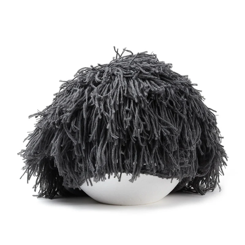Fashion Men Handmade Knitted Wig Bearded Funny Hat Winter Beard Beanies Face Tassel  Warm Cap Outdoor Creative Ski Caps CP0317 (5)
