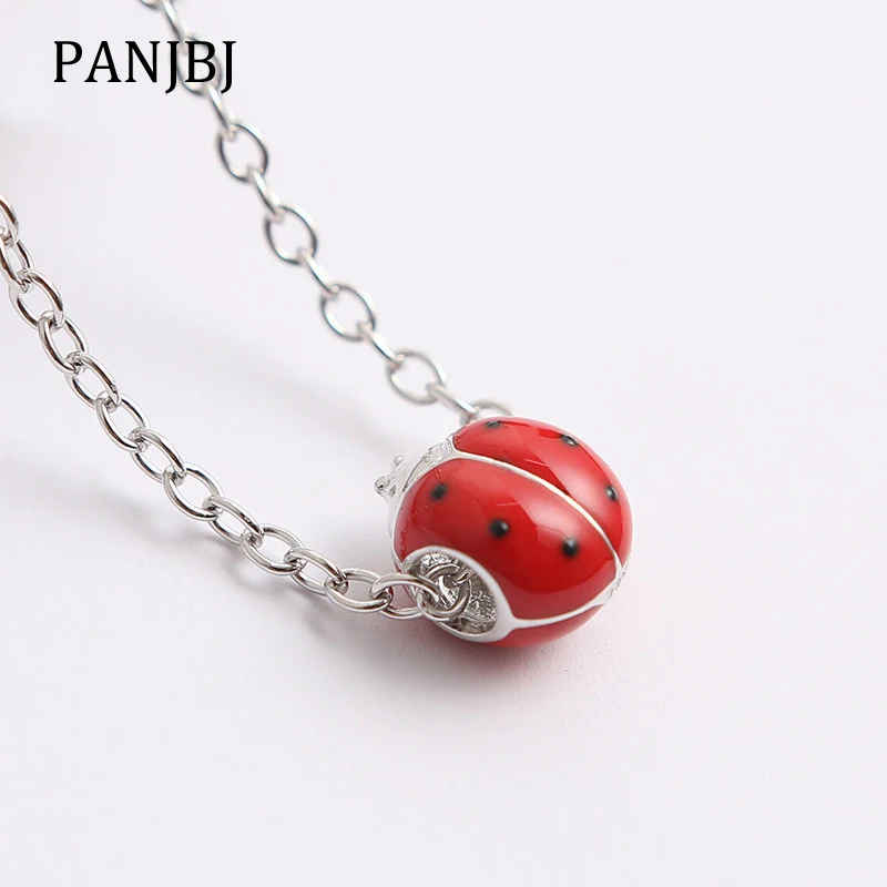 

Authentic 100% 925 Sterling Silver Charm Bead Beetle Pendant Charms Red Ladybird Fit Pandora Bracelets Women Jewelry Making