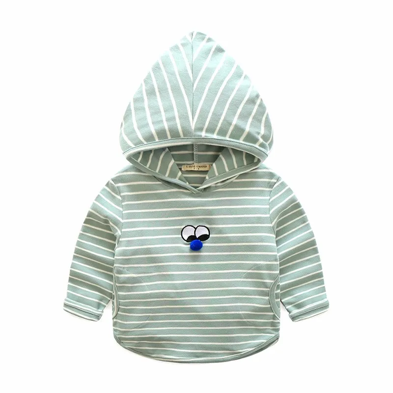 Hoody For Boy Striped Cotton Kids Clothes Spring Autumn Boys Hoodies With Eyes Long Sleeve Toddler Tee 2-6 Y Children Clothing (4)