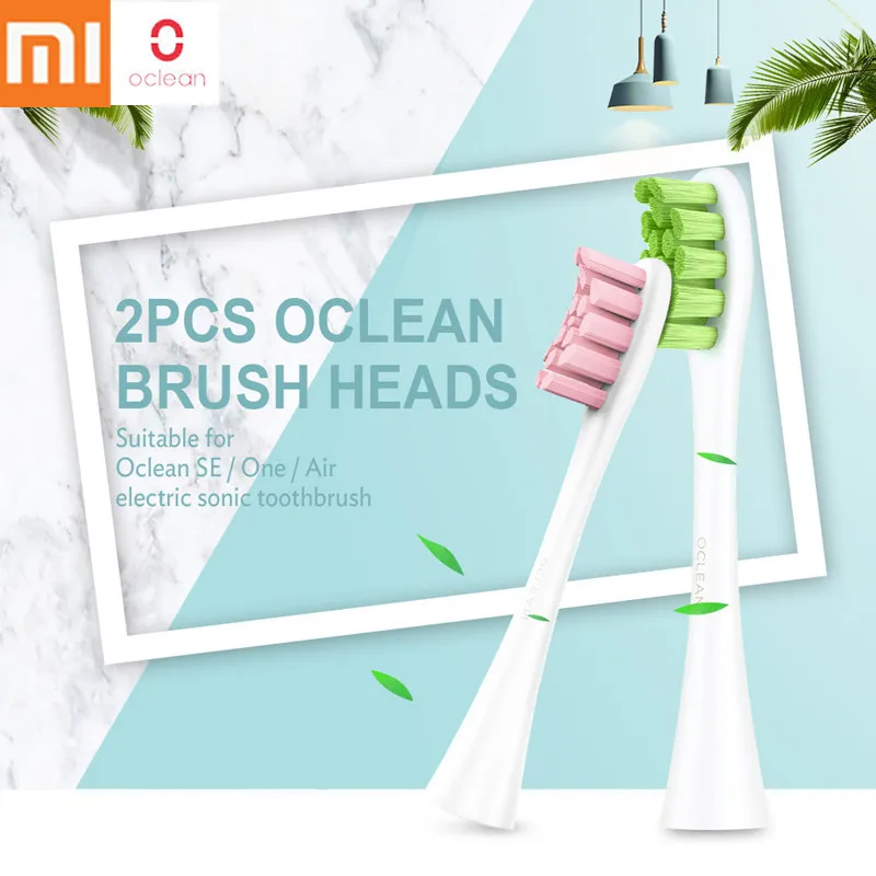 

XIAOMI 2pcs Oclean SE / One /Air Replacement Brush Heads For Automatic Electric Sonic Toothbrush Deep Cleaning Tooth Brush Heads