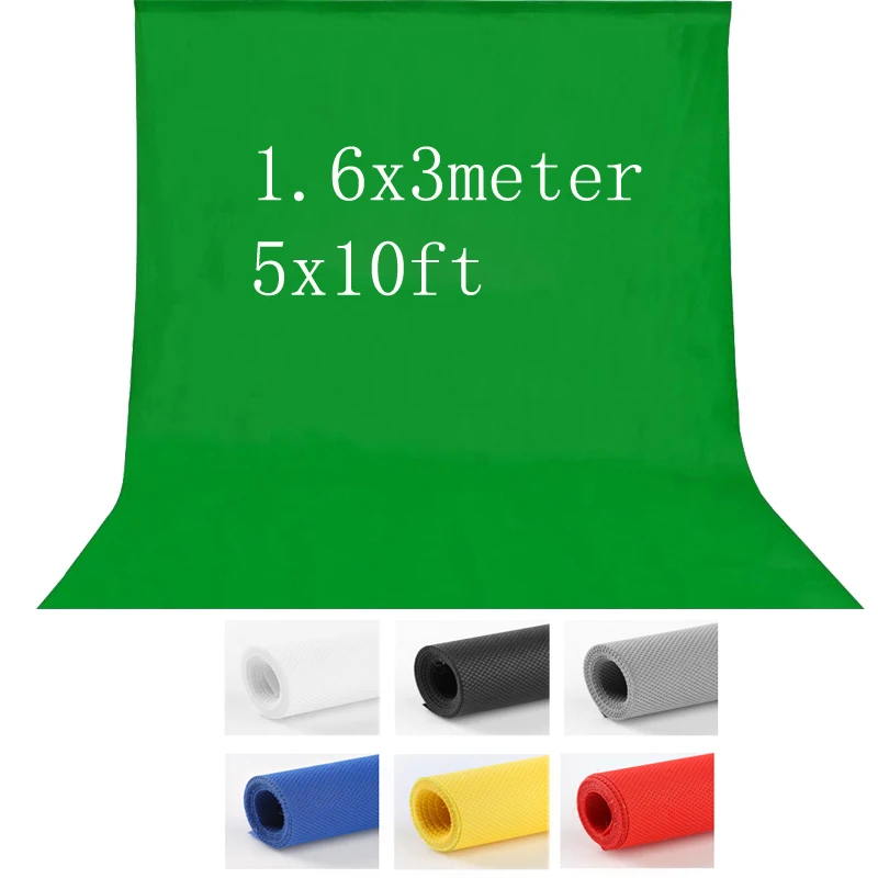 7 цветов 1,6X3 м Нетканые фотостудии зеленый экран Chroma ключ фон для студии фото освещение 5x10ft