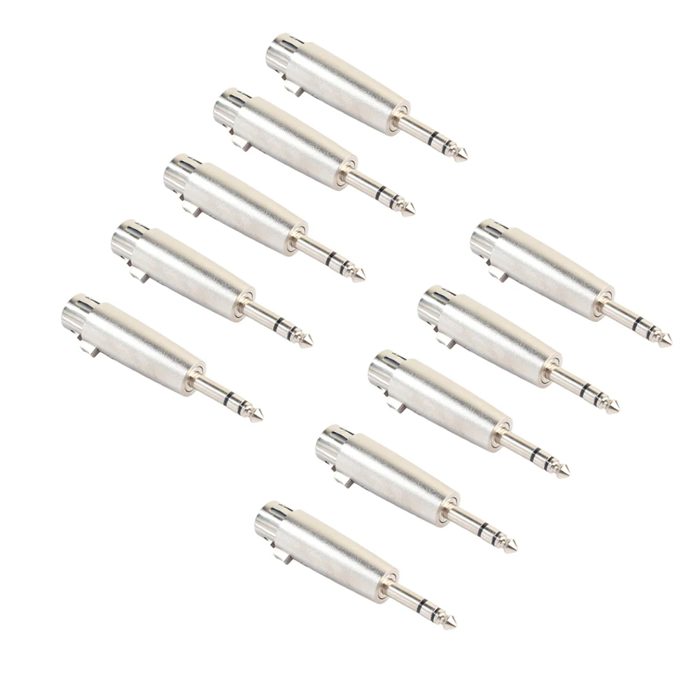 3 Pin Xlr Female To 6 35mm Male Stereo Plug In Audio Conversion Connector