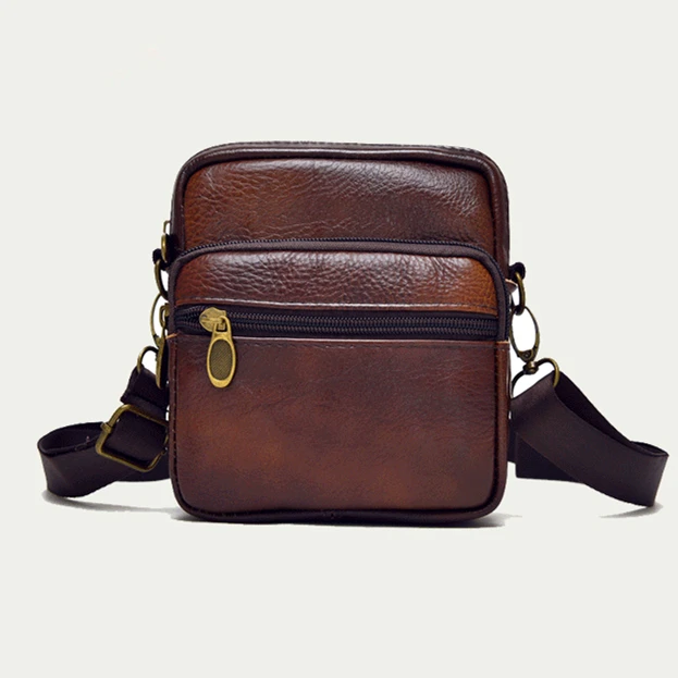 

2016 Limited Rushed Solid Bag Single Zipper Flap Men's Package 100% High-end Leather Briefcase Satchel Bag Free Shipping A082