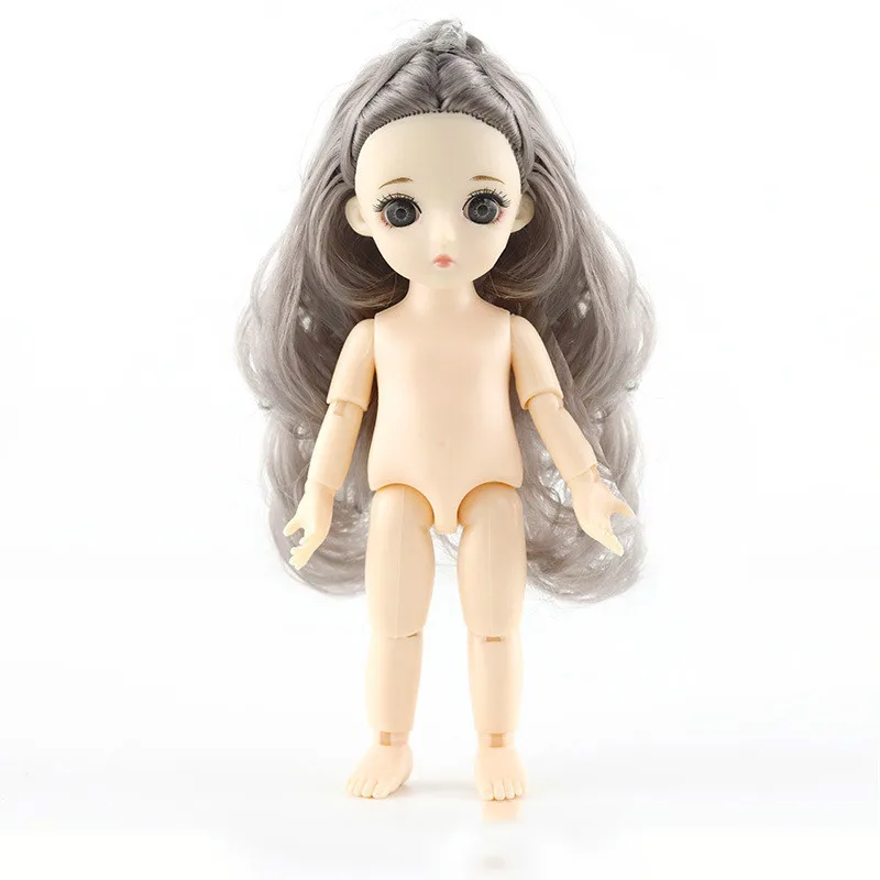 Новинка, 13 шарниров, bjd кукла, игрушка, 1/12, 16 см, Bjd кукла, игрушка, оригинальная, для девочек, принцесса, куклы, прекрасный детский подарок, детские игрушки для девочек - Цвет: gray3