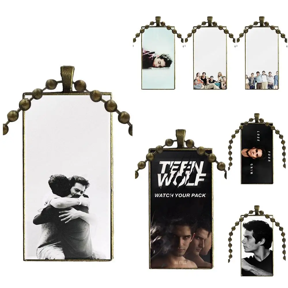 

2019 Teen Wolf Stiles Dylan O'brien Necklace Fashion Long Chain With Rectangle Necklace Jewelry For Valentine'S Day Gift