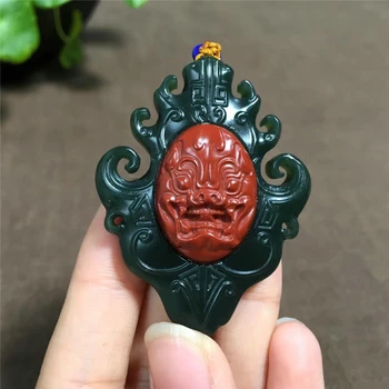 

Hetian jade jade fine material beast pendant old pit material skillful carving antique beast jade pendant hp23#