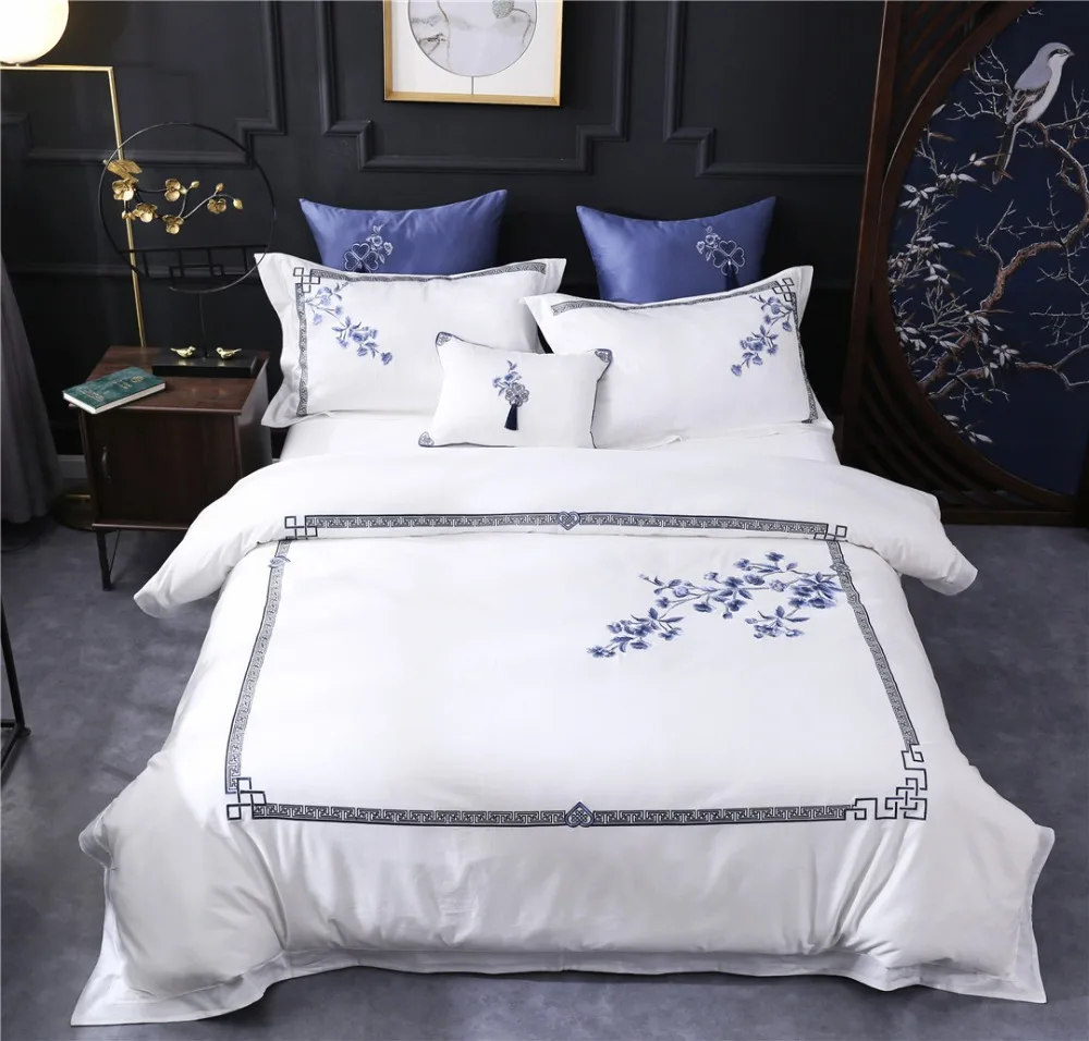 Luxury 80s Egyptian Cotton Bedding Sets Queen King Traditional