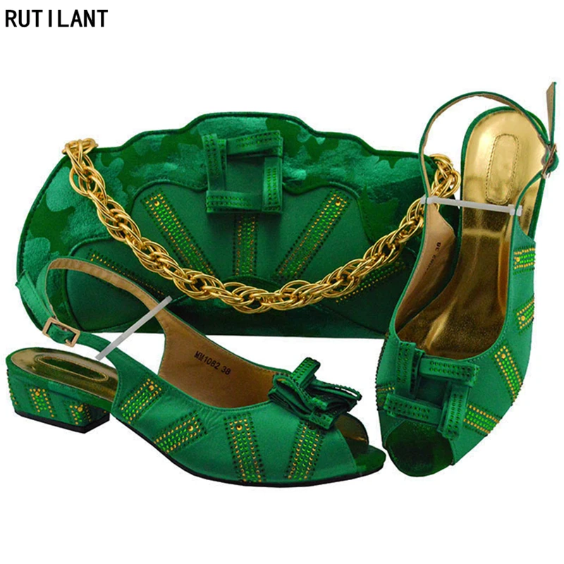 

New Arrival Italian Shoes with Matching Bags for Wedding Italy Nigerian Shoe and Matching Bag Luxury Women Shoes High Heel Shoes