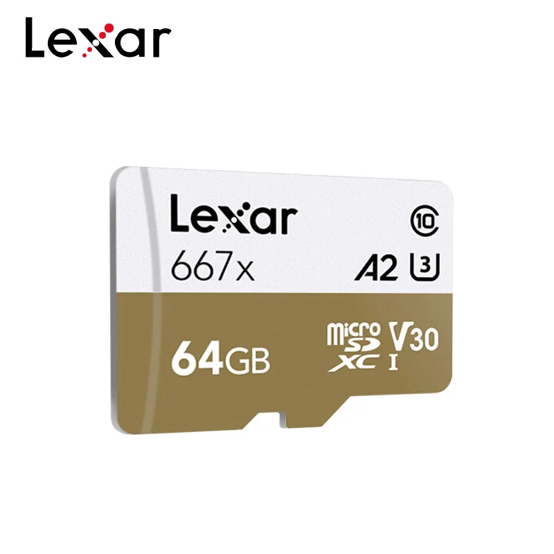 Lexar Профессиональный 667x microSDXC UHS-I слот для карт памяти 128 ГБ 256 ГБ 64 Гб V30 A2 микро SD карты C10 100 МБ/с. TF карта для Full-HD 3D 4K