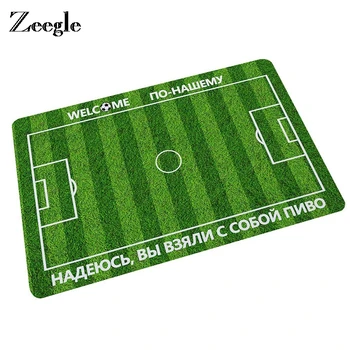 

Zeegle Door Mat Kitchen Carpet Football Field Pattern Doormat Bath Room Carpet Non-slip Area Rug Entrance Decoration